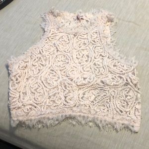 Cute light pink crop top